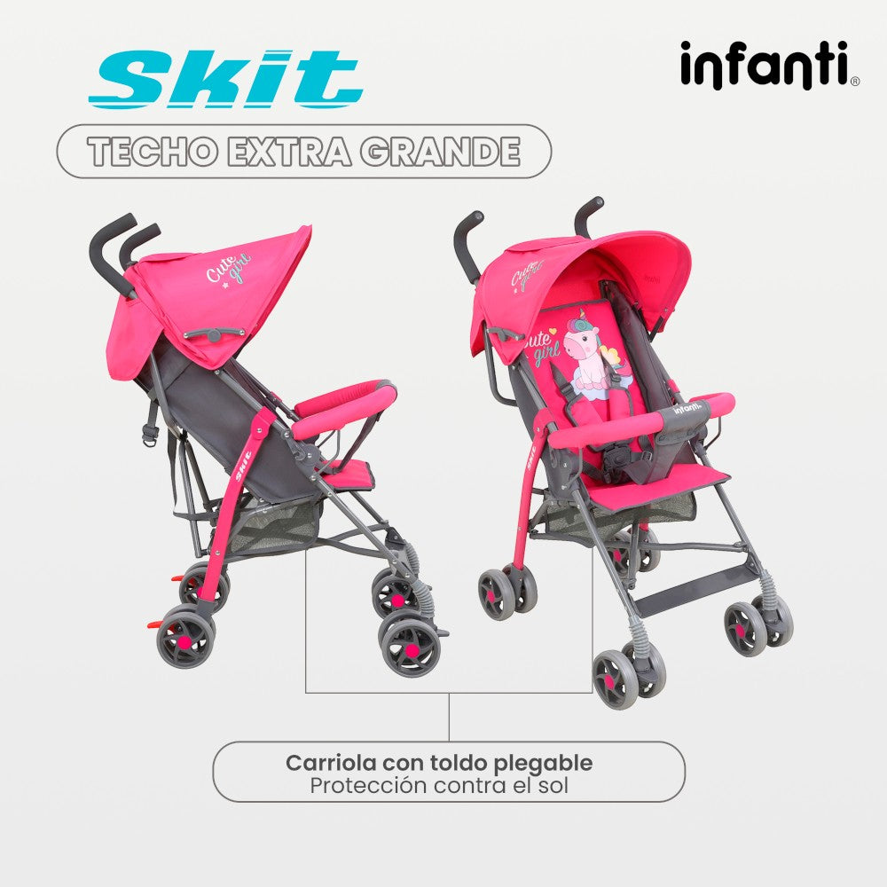 Infanti Carriola De Bastón Skit Ligera y Portátil