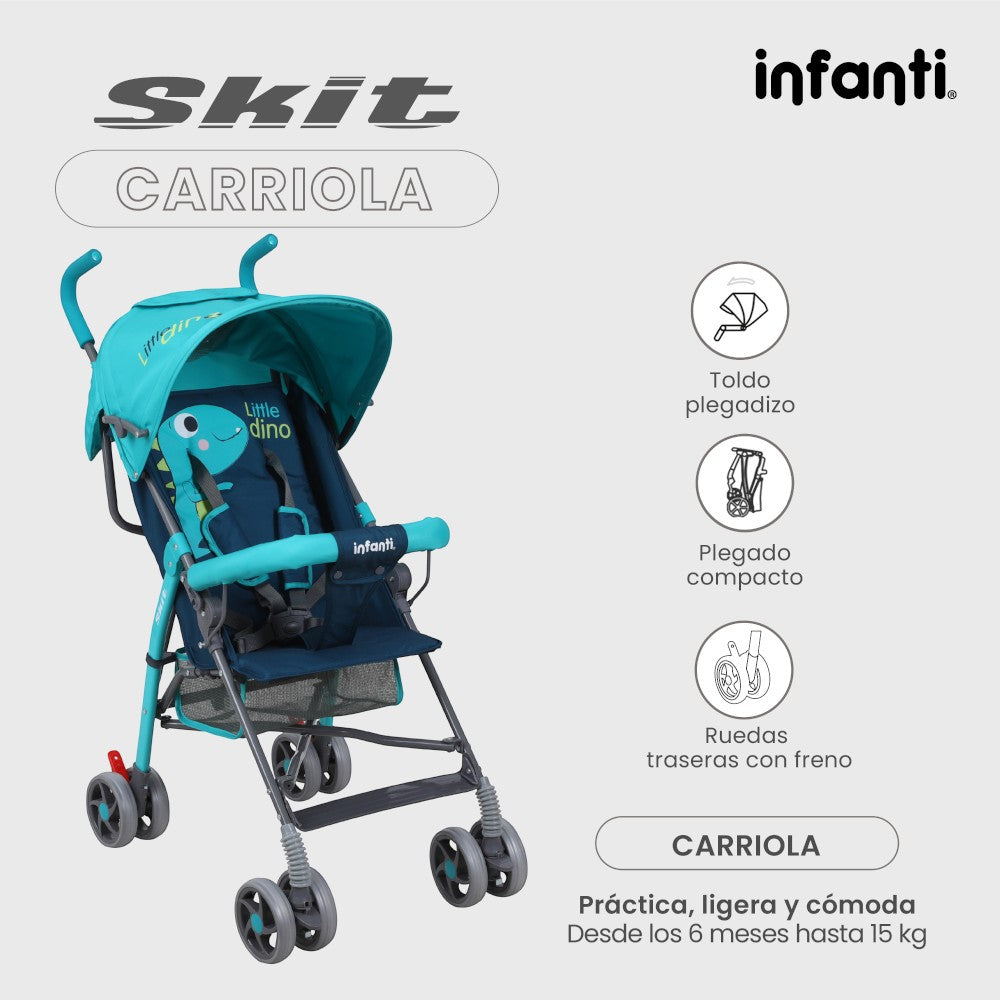 Infanti Carriola De Bastón Skit Ligera y Portátil