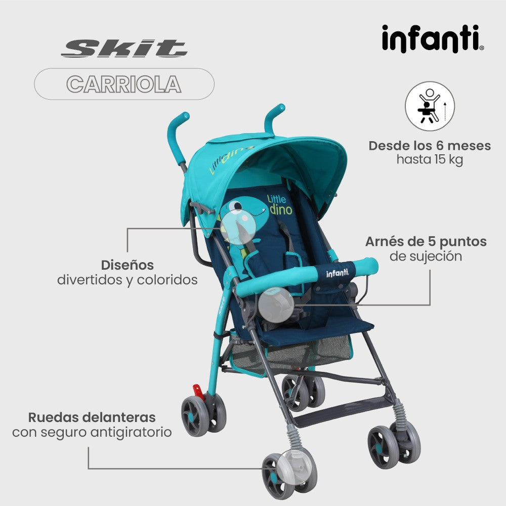Infanti Carriola De Bastón Skit Ligera y Portátil