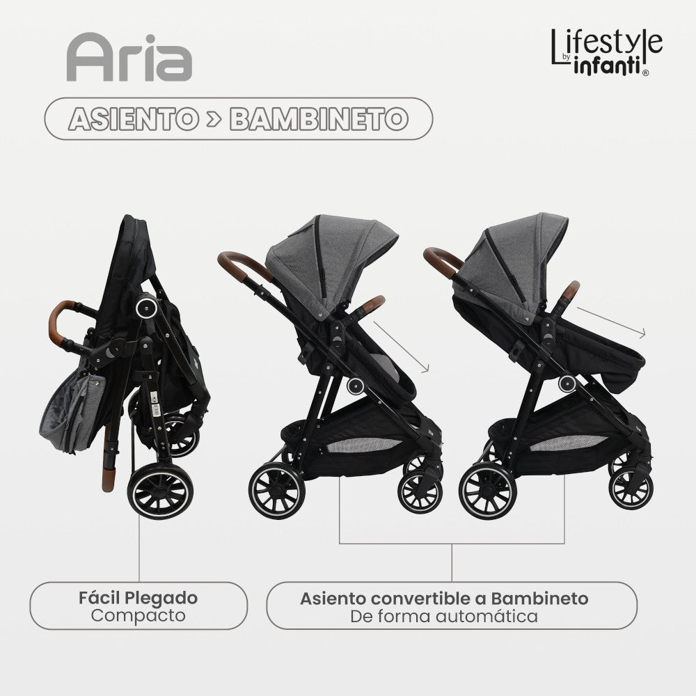 Carriola Sistema de Viaje,  Lifestyle by infanti  Aria Gris