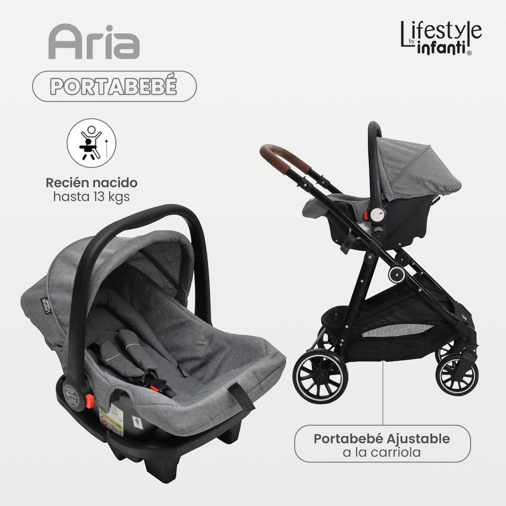 Carriola Sistema de Viaje,  Lifestyle by infanti  Aria Gris