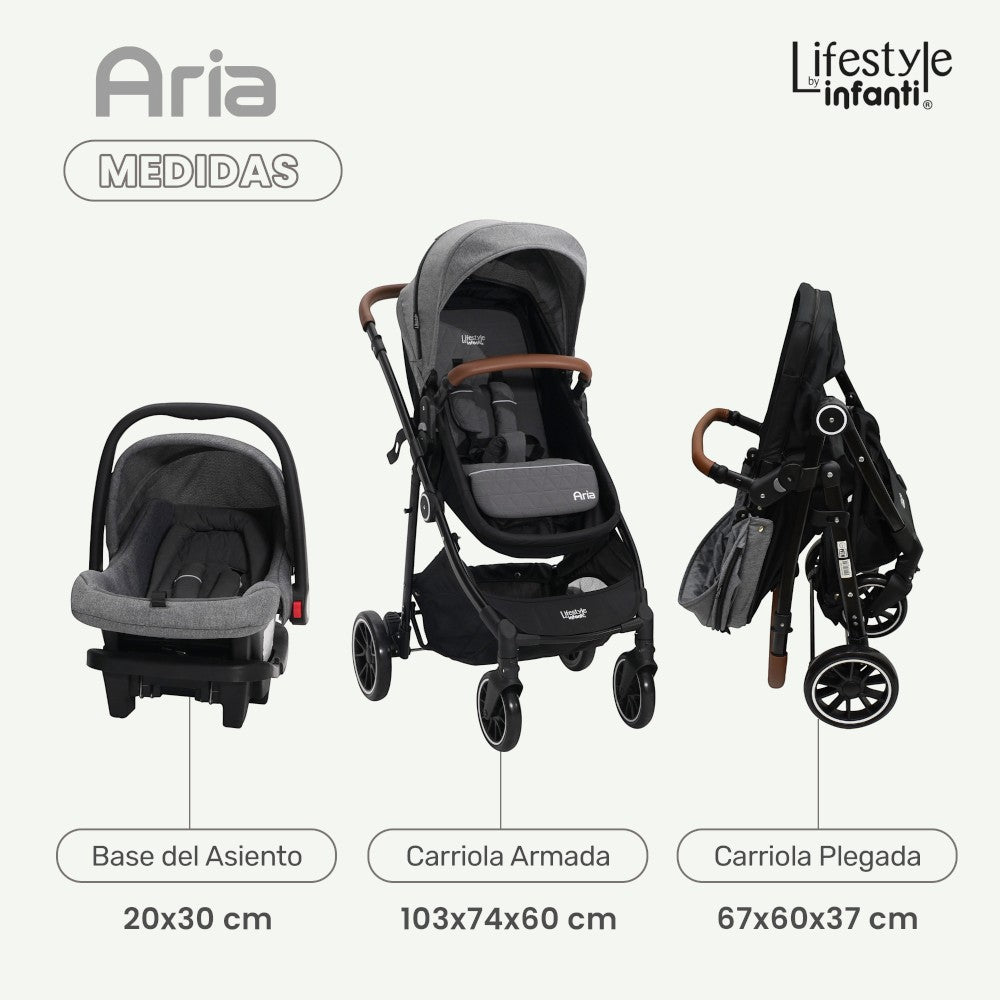 Carriola Sistema de Viaje,  Lifestyle by infanti  Aria Gris
