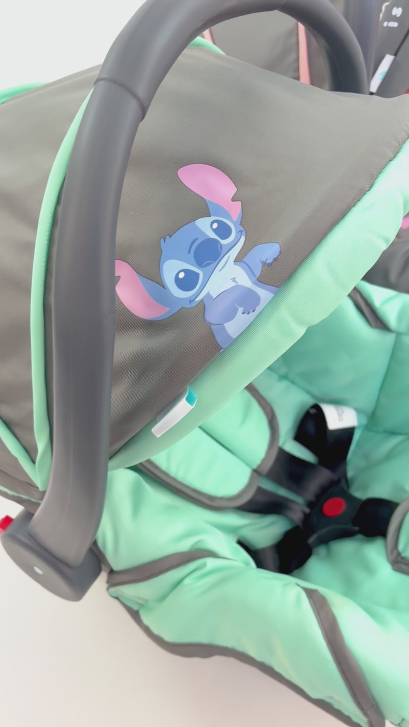 Carriola Travel System Disney, Mickey, Minnie, Stitch, Con Portabebé Y Charola, Infanti
