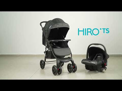 Carriola Travel System Hiro TS Con Portabebé y Plegado a Una Mano, Infanti.