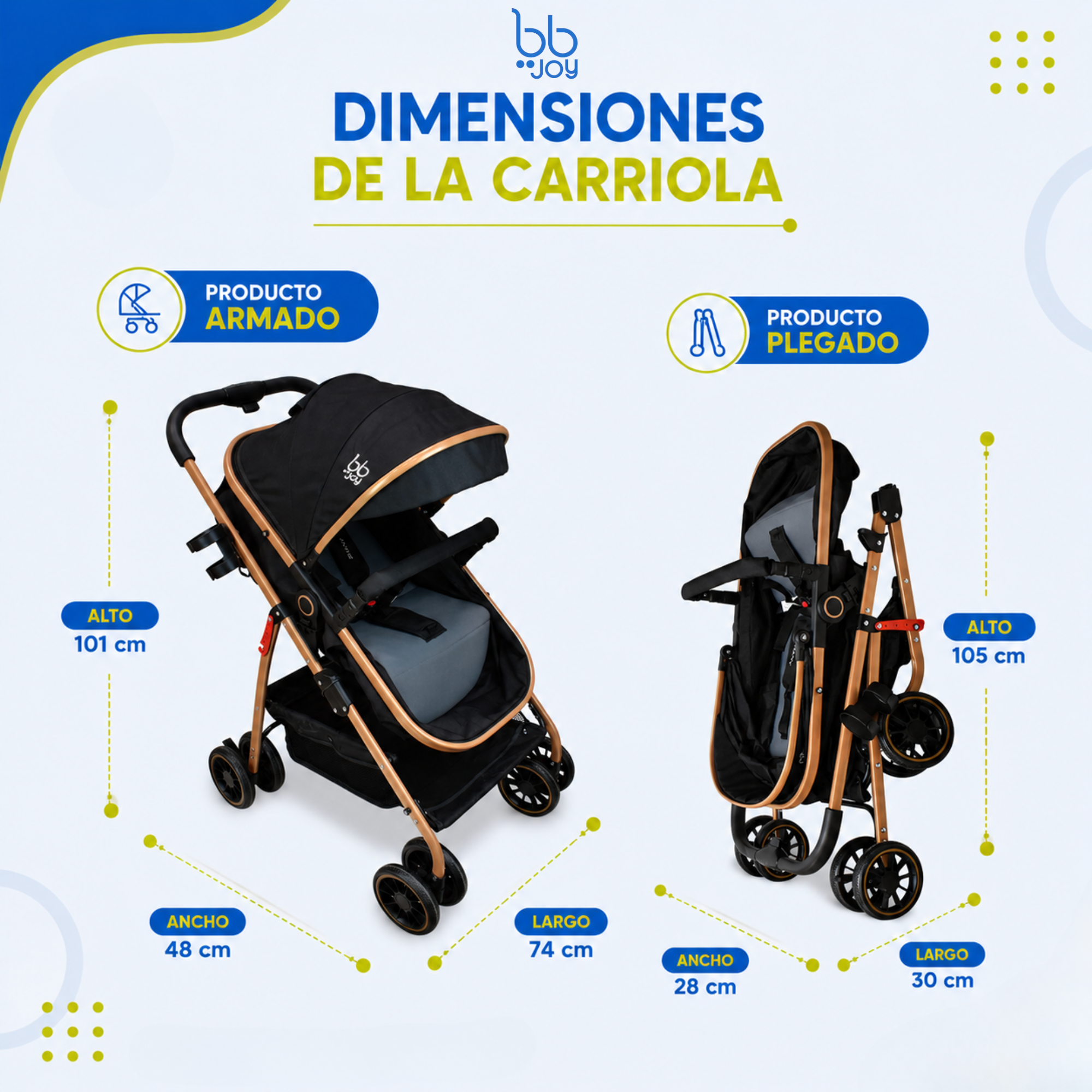 Carriola Shany Para Bebé Con Travel System Versátil Y Seguro